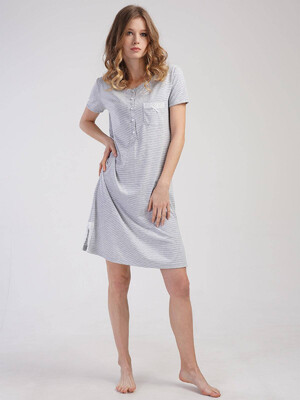Купить Хлопковая ночная сорочка с коротким рукавом  VIENETTA 3113300000 в Украина в Lingerie.ua - Одяг для дому та відпочинку, Фото 5