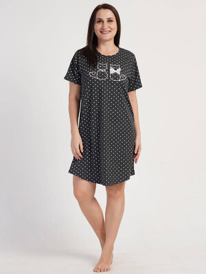 Купить Хлопковая туника с коротким рукавом VIENETTA 3114420451 в Украина в Lingerie.ua - Одяг для дому та відпочинку, Фото 1