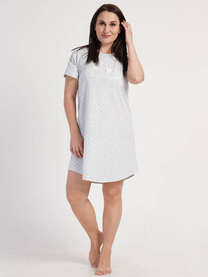 Купить Хлопковая туника с коротким рукавом VIENETTA 3114420451 в Украина в Lingerie.ua - Одяг для дому та відпочинку, Фото 3