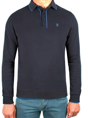 Купить Джемпер хлопковый теплый мужской FORMENTI FW-23205 с воротником на 3 пуговицах  в Украина в Lingerie.ua - Одяг для дому та відпочинку, Фото 1