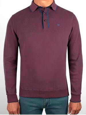 Купить Джемпер хлопковый теплый мужской FORMENTI FW-23205 с воротником на 3 пуговицах  в Украина в Lingerie.ua - Одяг для дому та відпочинку, Фото 2