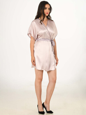 Купить Шелковый халат кимоно короткий VIENETTA SATEEN 1609744848 в Украина в Lingerie.ua - Одяг для дому та відпочинку, Фото 4