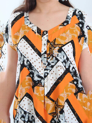 Купить Летний костюм большого размера из туники и капри JEN 04264 в Украина в Lingerie.ua - Одяг для дому та відпочинку, Фото 3