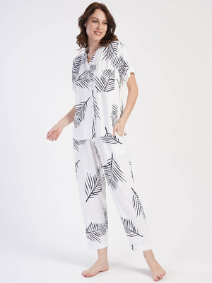 Купить Женский штапельный костюм с брюками VIENETTA PLUS 3114662375 в Украина в Lingerie.ua - Одяг для дому та відпочинку, Фото 3