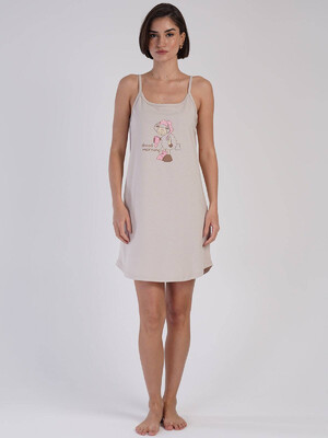 Купить Хлопковая туника на бретельках VIENETTA 3120790000 в Украина в Lingerie.ua - Одяг для дому та відпочинку, Видео