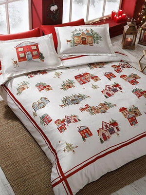 Купить Постельный комплект двуспальный TAC Saten Santa в Украина в Lingerie.ua - Одяг для дому та відпочинку, Фото 1