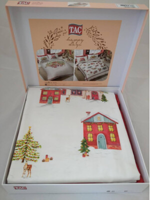 Купить Постельный комплект двуспальный TAC Saten Santa в Украина в Lingerie.ua - Одяг для дому та відпочинку, Фото 2