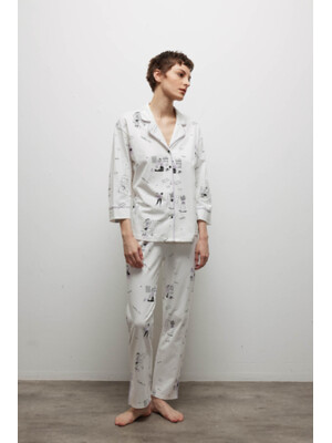 Купить Хлопковая пижама с длинным рукавом HAYS 40209 в Украина в Lingerie.ua - Одяг для дому та відпочинку, Фото 1