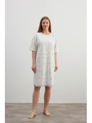 Купить Хлопковая туника большого размера с коротким рукавом HAYS 40388 в Украина в Lingerie.ua - Одяг для дому та відпочинку, Фото 1