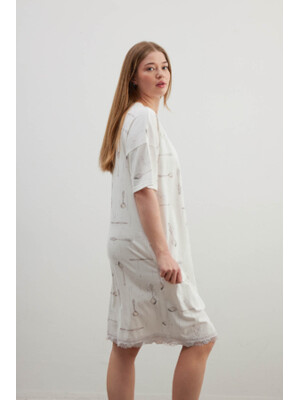 Купить Хлопковая туника большого размера с коротким рукавом HAYS 40388 в Украина в Lingerie.ua - Одяг для дому та відпочинку, Фото 4