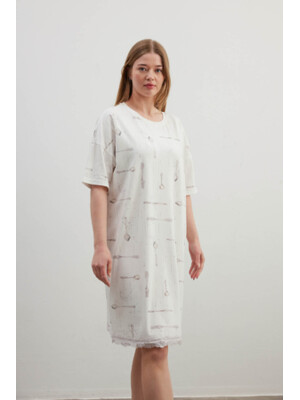 Купить Хлопковая туника большого размера с коротким рукавом HAYS 40388 в Украина в Lingerie.ua - Одяг для дому та відпочинку, Фото 6