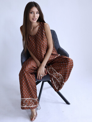 Купить Шелковый летний костюм с палаццо LINGERIE 170666 в Украина в Lingerie.ua - Одяг для дому та відпочинку, Фото 3