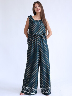 Купить Шелковый летний костюм с палаццо LINGERIE 170666 в Украина в Lingerie.ua - Одяг для дому та відпочинку, Фото 4