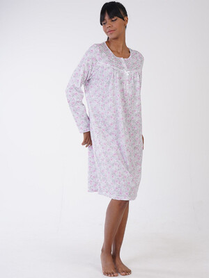 Купить Хлопковая ночная сорочка с длинным рукавом VIENETTA 1613752094 в Украина в Lingerie.ua - Одяг для дому та відпочинку, Фото 9
