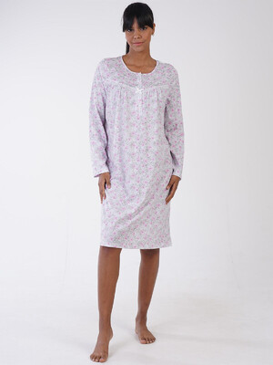 Купить Хлопковая ночная сорочка с длинным рукавом VIENETTA 1613752094 в Украина в Lingerie.ua - Одяг для дому та відпочинку, Фото 4