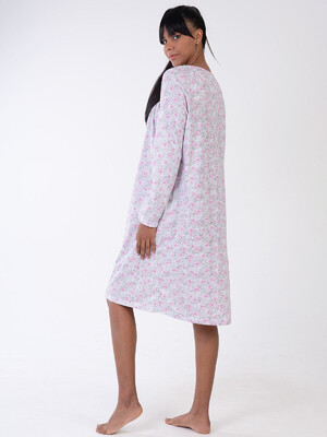 Купить Хлопковая ночная сорочка с длинным рукавом VIENETTA 1613752094 в Украина в Lingerie.ua - Одяг для дому та відпочинку, Фото 3