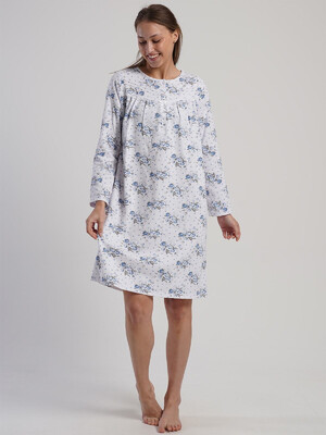 Купить Байковая ночная сорочка с длинным рукавом VIENETTA 1617043016 в Украина в Lingerie.ua - Одяг для дому та відпочинку, Фото 2