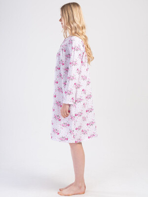 Купить Байковая ночная сорочка с длинным рукавом VIENETTA 1617043016 в Украина в Lingerie.ua - Одяг для дому та відпочинку, Фото 3