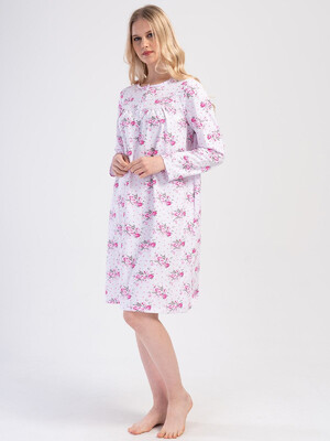 Купить Байковая ночная сорочка с длинным рукавом VIENETTA 1617043016 в Украина в Lingerie.ua - Одяг для дому та відпочинку, Фото 8