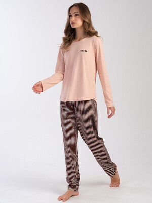 Купить Домашний комплект с брюками в полоску VIENETTA 4031942170 в Украина в Lingerie.ua - Одяг для дому та відпочинку, Видео