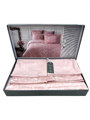 Купить Двуспальный комплект постельного белья IKRA LIFE Saten CLIFF в Украина в Lingerie.ua - Одяг для дому та відпочинку, Фото 1