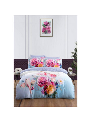 Купить Двуспальный комплект постельного белья IKRA LIFE Saten Digital Marmaris в Украина в Lingerie.ua - Одяг для дому та відпочинку, Фото 1