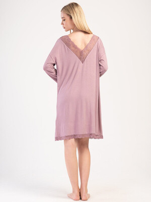 Купить Ночная сорочка из вискозы с длинным рукавом VIENETTA 4040017997 в Украина в Lingerie.ua - Одяг для дому та відпочинку, Фото 3