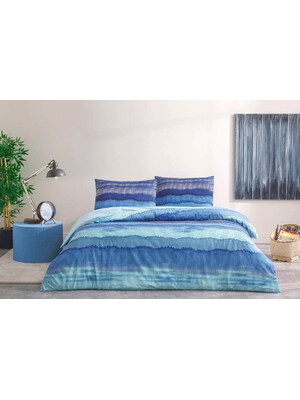 Купить Двуспальный комплект постельного белья из ранфорса с простыней на резинке TAC Wave в Украина в Lingerie.ua - Одяг для дому та відпочинку, Фото 2