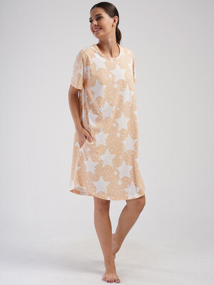 Купить Хлопковая домашняя туника большого размера VIENETTA 4051712148 в Украина в Lingerie.ua - Одяг для дому та відпочинку, Видео