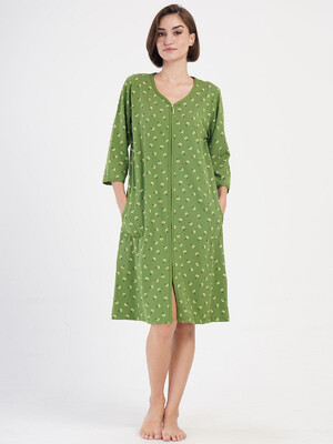 Купить Хлопковый халат большого размера на молнии VIENETTA 4050123455 в Украина в Lingerie.ua - Одяг для дому та відпочинку, Фото 2