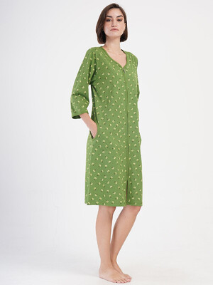 Купить Хлопковый халат большого размера на молнии VIENETTA 4050123455 в Украина в Lingerie.ua - Одяг для дому та відпочинку, Фото 3