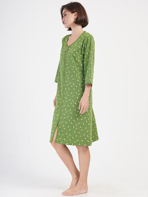 Купить Хлопковый халат большого размера на молнии VIENETTA 4050123455 в Украина в Lingerie.ua - Одяг для дому та відпочинку, Фото 4