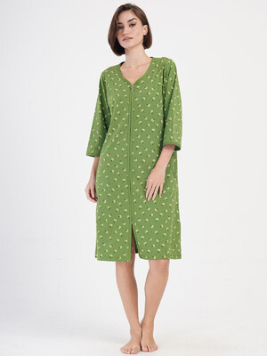 Купить Хлопковый халат большого размера на молнии VIENETTA 4050123455 в Украина в Lingerie.ua - Одяг для дому та відпочинку, Фото 5