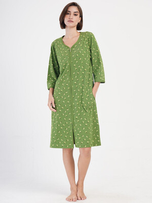 Купить Хлопковый халат большого размера на молнии VIENETTA 4050123455 в Украина в Lingerie.ua - Одяг для дому та відпочинку, Фото 6