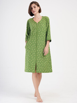 Купить Хлопковый халат большого размера на молнии VIENETTA 4050123455 в Украина в Lingerie.ua - Одяг для дому та відпочинку, Фото 7