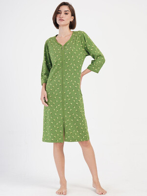 Купить Хлопковый халат большого размера на молнии VIENETTA 4050123455 в Украина в Lingerie.ua - Одяг для дому та відпочинку, Фото 8