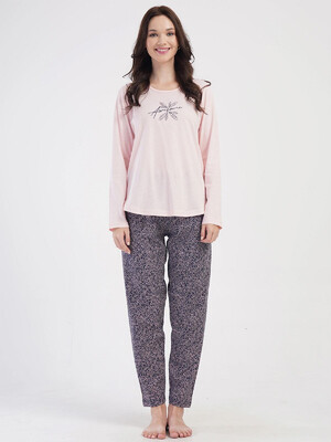 Купить Хлопковый домашний комплект большого размера с длинным  рукавом VIENETTA 4050160648 в Украина в Lingerie.ua - Одяг для дому та відпочинку, Фото 4