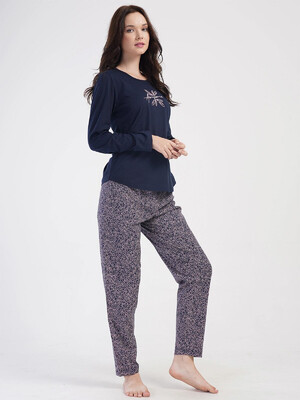 Купить Хлопковый домашний комплект большого размера с длинным  рукавом VIENETTA 4050160648 в Украина в Lingerie.ua - Одяг для дому та відпочинку, Фото 6