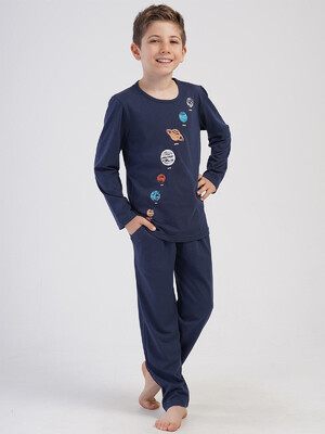 Купить Бавовняний домашній підлітковий комплект із довгим рукавом VIENETTA 4051260000 в Украина в Lingerie.ua - Одяг для дому та відпочинку, Фото 4