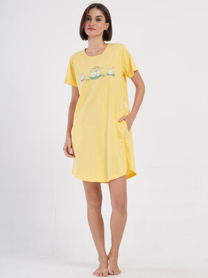 Купить Хлопковая домашняя туника с коротким рукавом VIENETTA 4070750000 в Украина