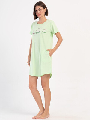 Купить Бавовняна домашня туніка з коротким рукавом VIENETTA 4070750000 в Украина в Lingerie.ua - Одяг для дому та відпочинку, Фото 2