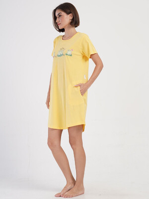 Купить Бавовняна домашня туніка з коротким рукавом VIENETTA 4070750000 в Украина в Lingerie.ua - Одяг для дому та відпочинку, Фото 6