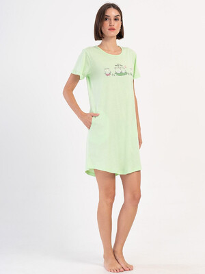 Купить Бавовняна домашня туніка з коротким рукавом VIENETTA 4070750000 в Украина в Lingerie.ua - Одяг для дому та відпочинку, Фото 4