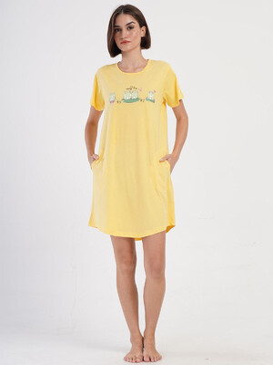 Купить Бавовняна домашня туніка з коротким рукавом VIENETTA 4070750000 в Украина в Lingerie.ua - Одяг для дому та відпочинку, Фото 12