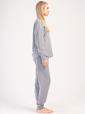 Купить Хлопковый домашний комплект с длинным рукавом VIENETTA 4040711248 в Украина в Lingerie.ua - Одяг для дому та відпочинку, Фото 2