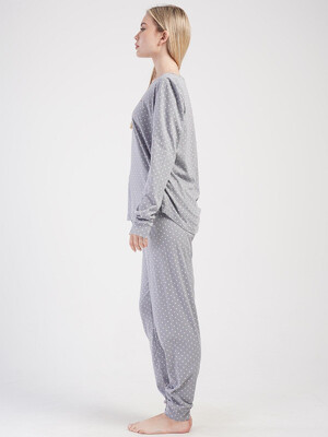 Купить Хлопковый домашний комплект с длинным рукавом VIENETTA 4040711248 в Украина в Lingerie.ua - Одяг для дому та відпочинку, Фото 3
