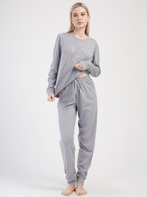 Купить Хлопковый домашний комплект с длинным рукавом VIENETTA 4040711248 в Украина в Lingerie.ua - Одяг для дому та відпочинку, Фото 4