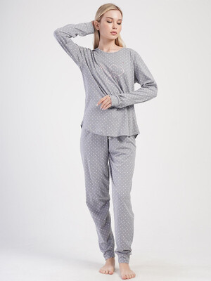 Купить Хлопковый домашний комплект с длинным рукавом VIENETTA 4040711248 в Украина в Lingerie.ua - Одяг для дому та відпочинку, Фото 5