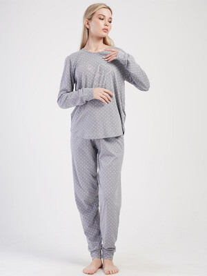 Купить Хлопковый домашний комплект с длинным рукавом VIENETTA 4040711248 в Украина в Lingerie.ua - Одяг для дому та відпочинку, Фото 6