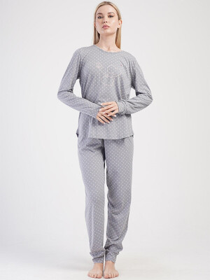 Купить Хлопковый домашний комплект с длинным рукавом VIENETTA 4040711248 в Украина в Lingerie.ua - Одяг для дому та відпочинку, Фото 8